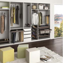 Emuca Kit tiroir métallique et cadre coulissant Emuca 800mm couleur moka Kobleo