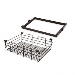 Emuca Kit panier métallique et cadre coulissant Emuca 800mm couleur moka Kobleo