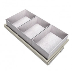 Emuca Kit plateaux Emuca avec 3 paniers pour armoires 900mm gris pierre Kobleo