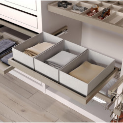 Emuca Kit plateaux Emuca avec 3 paniers pour armoires 900mm gris pierre Kobleo