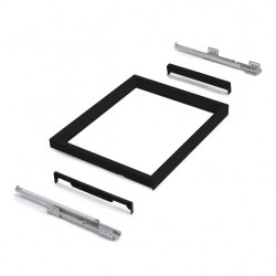 Emuca Kit plateaux Emuca avec 2 paniers pour armoires 800mm noir texturé Kobleo