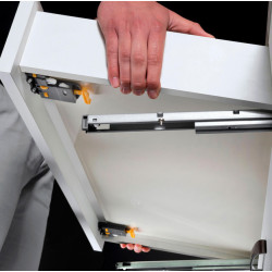 Emuca 10 paires de coulisses Emuca Silver profondeur 440mm acier zingué Kobleo