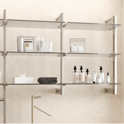 Emuca Kit de structure modulaire Emuca Zero à monter au mur gris pierre Kobleo