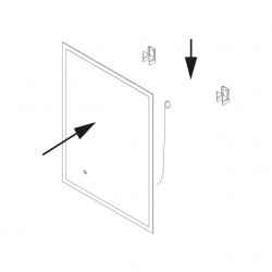 Emuca Miroir salle de bain Emuca Hercule 600x800mm avec éclairage led 4000K Kobleo