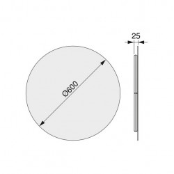 Emuca Miroir salle de bain Emuca Cassiopeia D60cm avec éclairage led 4000K Kobleo
