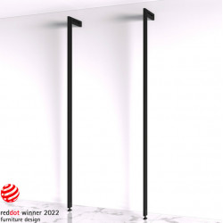 Emuca Kit structure modulaire Emuca Zero 2 profilés finition noir texturé Kobleo