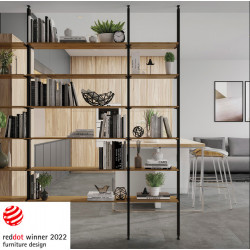 Emuca Kit structure modulaire Emuca Zero 2 profilés finition noir texturé Kobleo