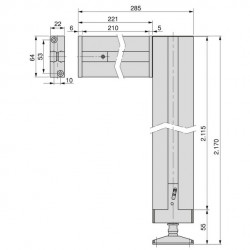 Emuca Kit structure modulaire Emuca Zero 2 profilés finition noir texturé Kobleo