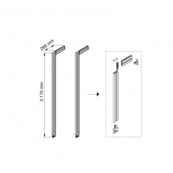 Emuca Kit structure modulaire Emuca Zero 2 profilés finition noir texturé Kobleo