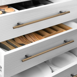 Emuca 5 poignées pour meuble Emuca Riad L232mm entraxe 192mm alu bronze Kobleo