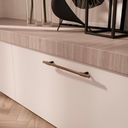 Emuca 5 poignées pour meuble Emuca Riad L232mm entraxe 192mm alu bronze Kobleo