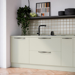 Emuca 20 poignées pour meuble Emuca Varna L247mm entraxe 224mm peint en noir Kobleo