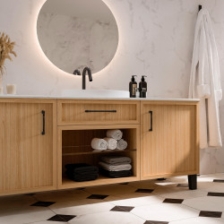 Emuca 20 poignées pour meuble Emuca Suez L248mm entraxe 224mm peint en noir Kobleo