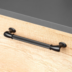 Emuca 20 poignées pour meuble Emuca Suez L184mm entraxe 160mm peint en noir Kobleo