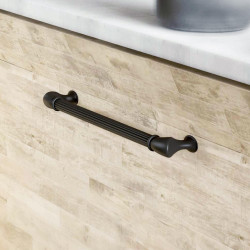 Emuca 20 poignées pour meuble Emuca Suez L184mm entraxe 160mm peint en noir Kobleo