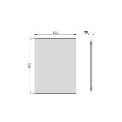 Emuca Miroir Emuca Centaurus avec éclairage décoratif à led 60x80cm 14W Kobleo
