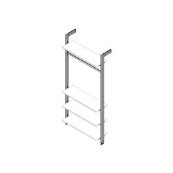 Emuca Kit de supports Emuca Zero pour étagère en bois et tringle gris pierre Kobleo