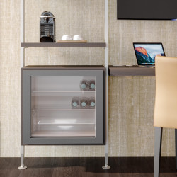 Emuca Kit de supports Emuca Zero pour étagère en bois et tringle gris pierre Kobleo