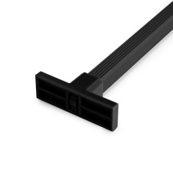 Emuca 7 tringles à pantalon Emuca pour armoires 860-894mm noir texturé Kobleo