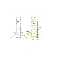 Escalux Echafaudage Aluminium C: 150 Kg Haut. Travail 7 m Kobleo