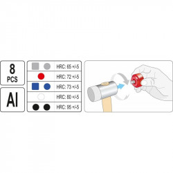 Yato Marteau débosseleur Yato YT-45905 avec 8 têtes interchangeables 320mm Kobleo