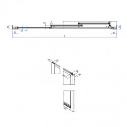 Samo Porte de douche Samo coulissante à trois panneaux 95-103cm Kobleo