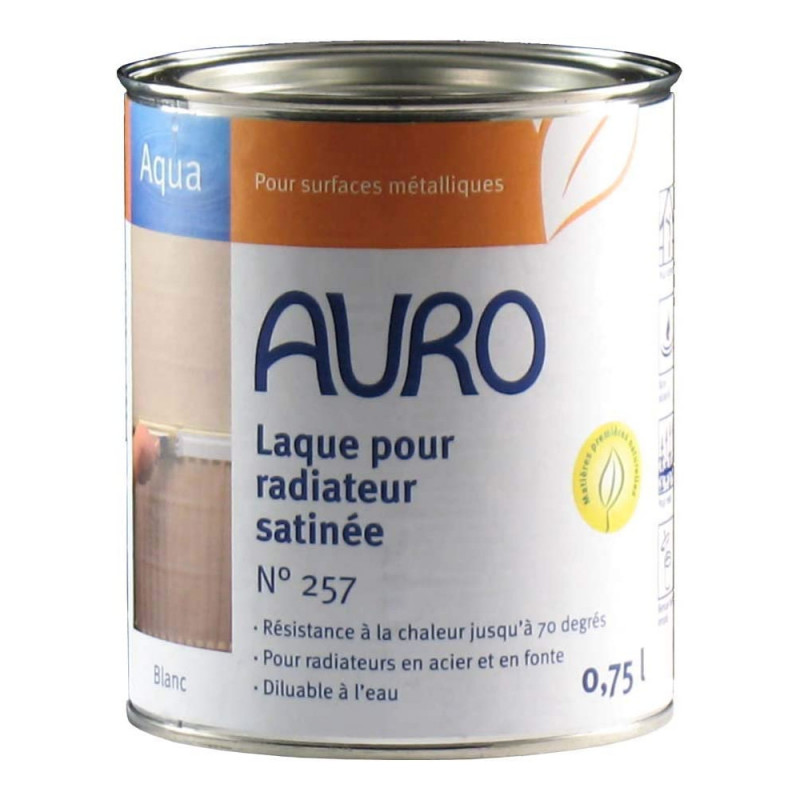 Auro Laque pour radiateur Auro n°257 0,75l satinée blanche Kobleo