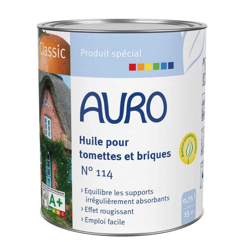 Auro Huile pour tomettes et briques Auro n°114 0,75L prêt à l'emploi Kobleo