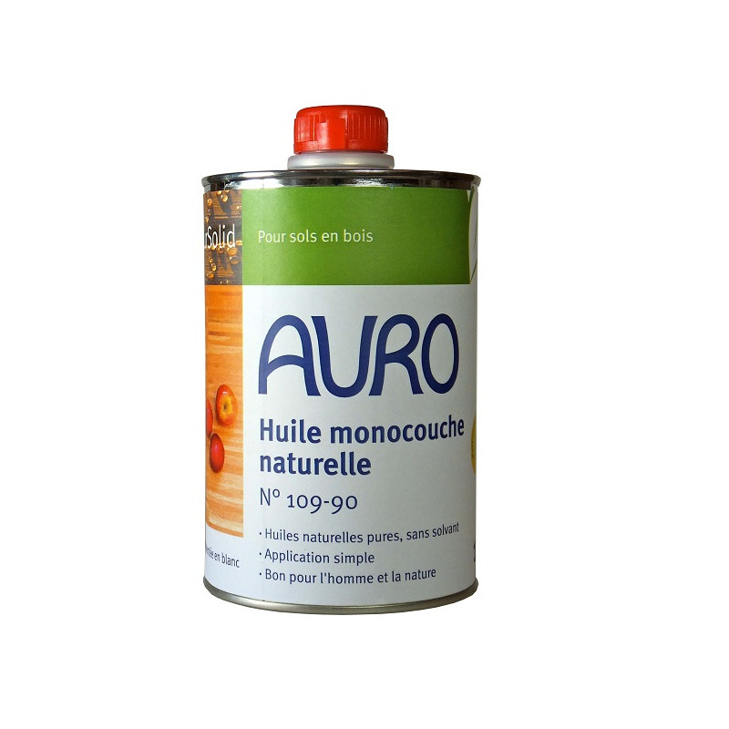 Auro Huile monocouche naturelle Auro PurSolid n°109-90 1L sans solvant Kobleo