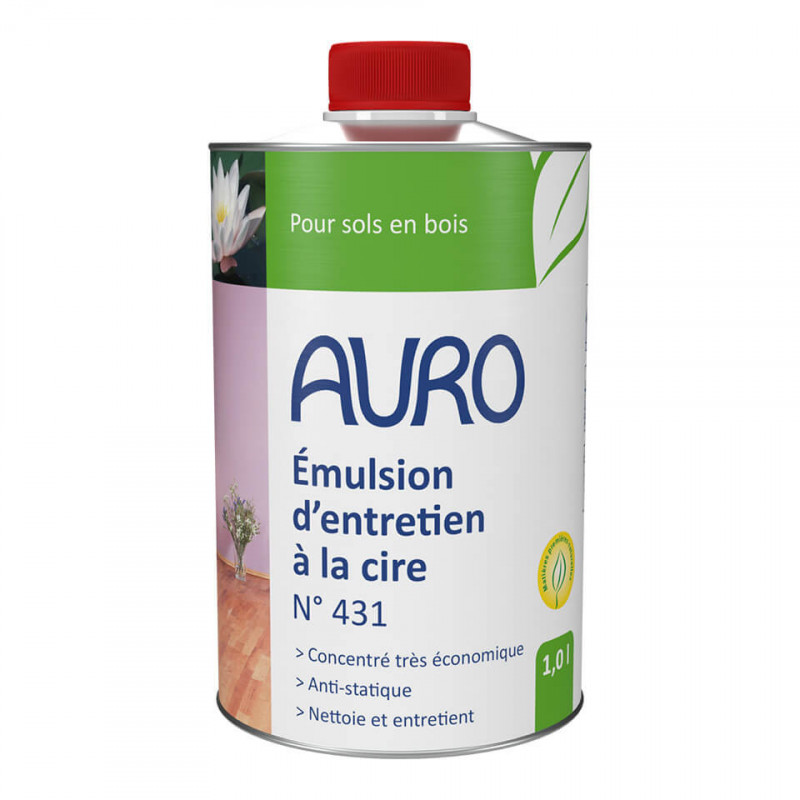 Auro Emulsion d'entretien à la cire Auro n°431 1L anti-statique Kobleo