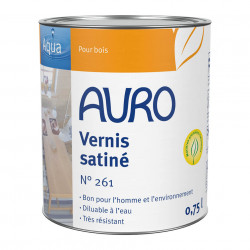 Auro Vernis satiné Auro n°261 0,75L sans solvant pour bois Kobleo