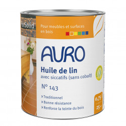Auro Huile de lin Auro n°143 0,75L pour meubles et surfaces en bois Kobleo