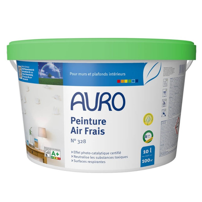 Auro Peinture air frais Auro n°328 10L blanche mat intérieur Kobleo