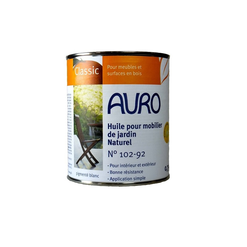 Auro Huile pour mobilier de jardin Auro n°102-92 0,75L ton naturel blanchi Kobleo