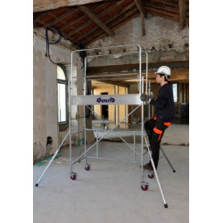 Duarib Echafaudage roulant en acier Haut. Max 2,90m C.U: 150 Kg Rolly2 Duarib Kobleo