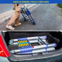 Hoström Échelle télescopique Stempakt 5m, hauteur travail max 5,9m Hostrom Kobleo