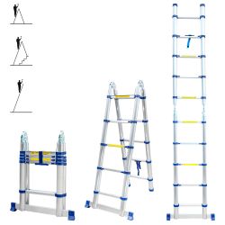 Hoström Échelle télescopique Stempakt 3,2 m, hauteur travail max 4,1m Hostrom Kobleo