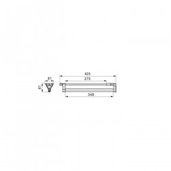 Emuca Porte-vêtements 6916314 extractible pour armoire 350 noir alu Kobleo