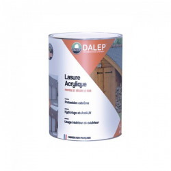 Dalep Lasure acrylique bois Dalep pot de 1L chêne foncé protection extrême Kobleo
