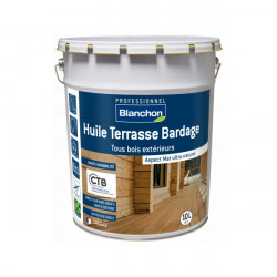 Blanchon Huile terrasse bardage Blanchon 10L bois naturel aspect mat Kobleo