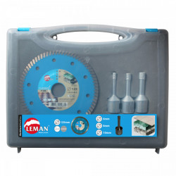 Leman Coffret disque et trépans Leman KITCAR.125 D125mm pour carrelage Kobleo