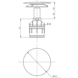 Wirquin Cartouche avec dôme plein Wirquin Nano 6.7 Quick-clac 2ème génération Kobleo