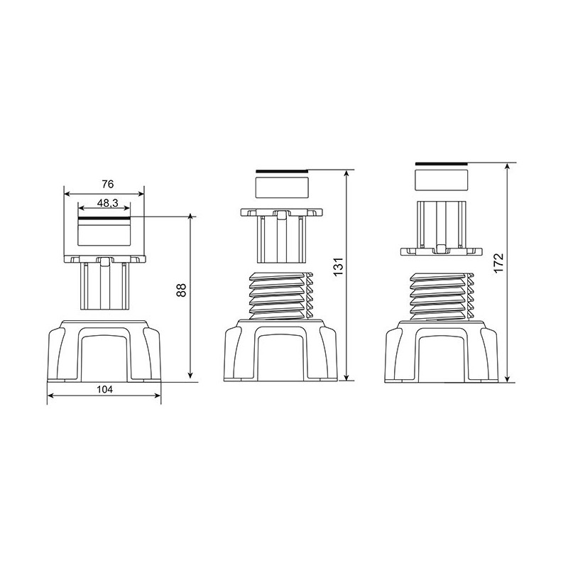 Wirquin Lot de 6 pieds de receveur Wirquin 30720239 hauteur 58 à 172mm Kobleo Wirquin Lot de 6 pieds de receveur Wirquin 30720239 hauteur 58 à 172mm Kobleo
