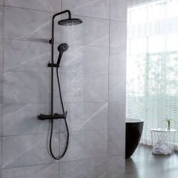Wirquin Colonne de douche Wirquin Black Roma Touch 5 jets mitigeur mécanique Kobleo