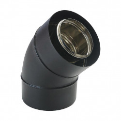 TEN Coude TEN 470580 Bioten 45° inox galva D80/125mm avec joint viton Kobleo