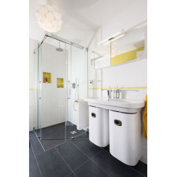 Wedi Receveur Wedi Fundo Primo carré 1000x1000x40mm écoulement excentré Kobleo