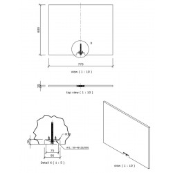 Wedi Tablier de baignoire Wedi Bathboard 770x600x20mm gris et bleu Kobleo