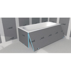 Wedi Tablier de baignoire Wedi Bathboard 770x600x20mm gris et bleu Kobleo