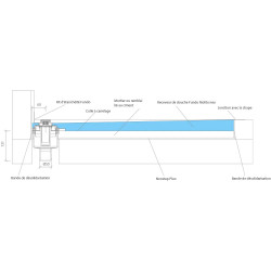 Wedi Ecoulement linéaire Wedi Fundo DN 50 vertical Kobleo