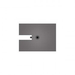 Wedi Receveur Wedi Fundo Plano 120x90cm écoulement centré sur le petit côté Kobleo